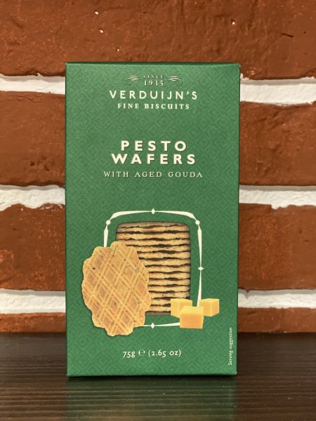 Wafle z pesto i starą goudą